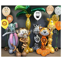 Forest Animal Theme Balloon Set for Baby Birthday Party Decorations and Photo Props