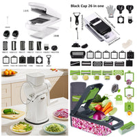 Multi-functional Rotary Vegetable Slicer Shredder Grater Fruit Potato Cutter for Kitchen