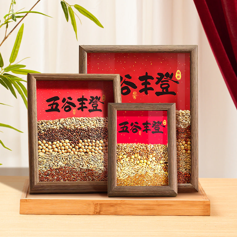 Grain Harvest Photo Frame Tabletop Ornament for New Home Decor and Housewarming Gifts