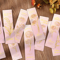 24-Pack Floral Bookmark Set - Pink & Light-Colored Ins Style Decorative Paper Bookmarks for DIY Reading