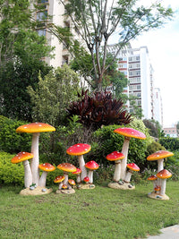 Outdoor Garden Landscape Simulation Mushroom Sculpture for Park and Courtyard Decoration