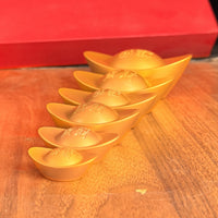 Solid Brass Ingot Replica Ornament for Home and Office Decor