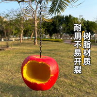 Resin Fruit Bird Feeder for Outdoor Garden Tree Hanging Decoration