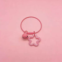 Acrylic Star Bell Keychain with Steel Wire Ring for Bags