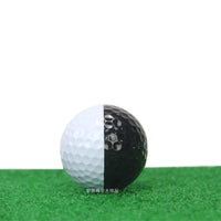 Golf Dual-Color Black & White Practice Balls with Alignment Line, Two-Layer Training Balls