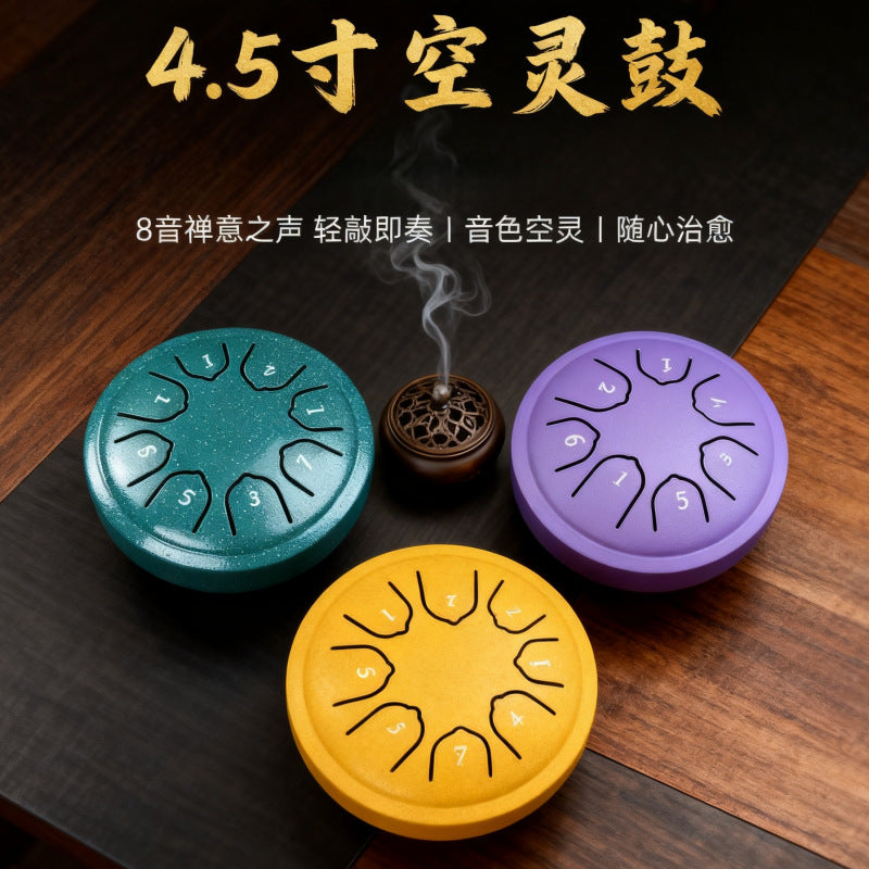Mini Steel Tongue Drum for Beginners, 4-inch 9-Note Portable Percussion Instrument