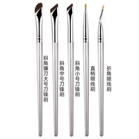 5-Piece Precision Eye Makeup Brush Set for Eyeliner, Concealer, and Brows