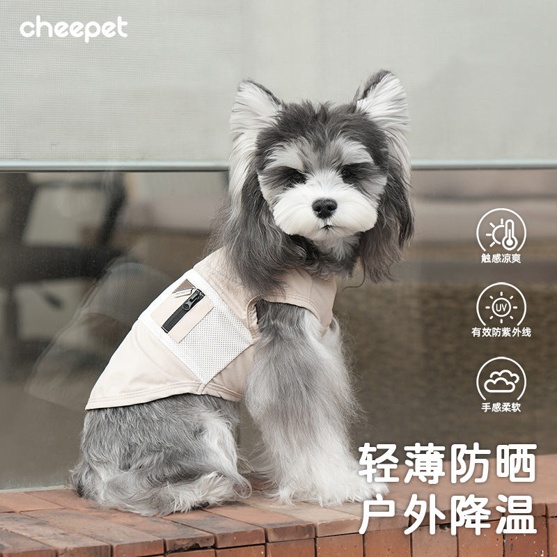 Pet Cooling Vest for Small Dogs, Breathable Sleeveless Sun Protection Shirt