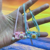 Dollhouse Miniature Camera with Ribbon for OB11 Dolls