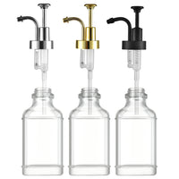 Clear Glass Pump Dispenser Bottles for Soap, Lotion, and Dishwashing Liquid - Bathroom & Kitchen Set