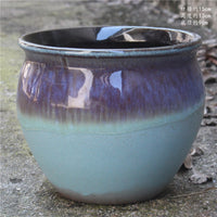 Imitation Wood-Fired Succulent Planter Pot, Unglazed Terracotta Bonsai Pot, Ceramic Flowerpot for Succulents and Landscaping
