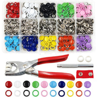 Colorful Snap Fastener Kit with Pliers Tool for DIY Crafting