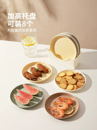 Modern Household Plastic Fruit Plate & Bone Dish Set with Base