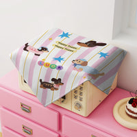 Korean Style Dachshund Print Dust Cover for Microwave and Rice Cooker