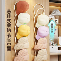 Multi-functional Hat Organizer Rack for Closet Door Wall Scarf Storage Display