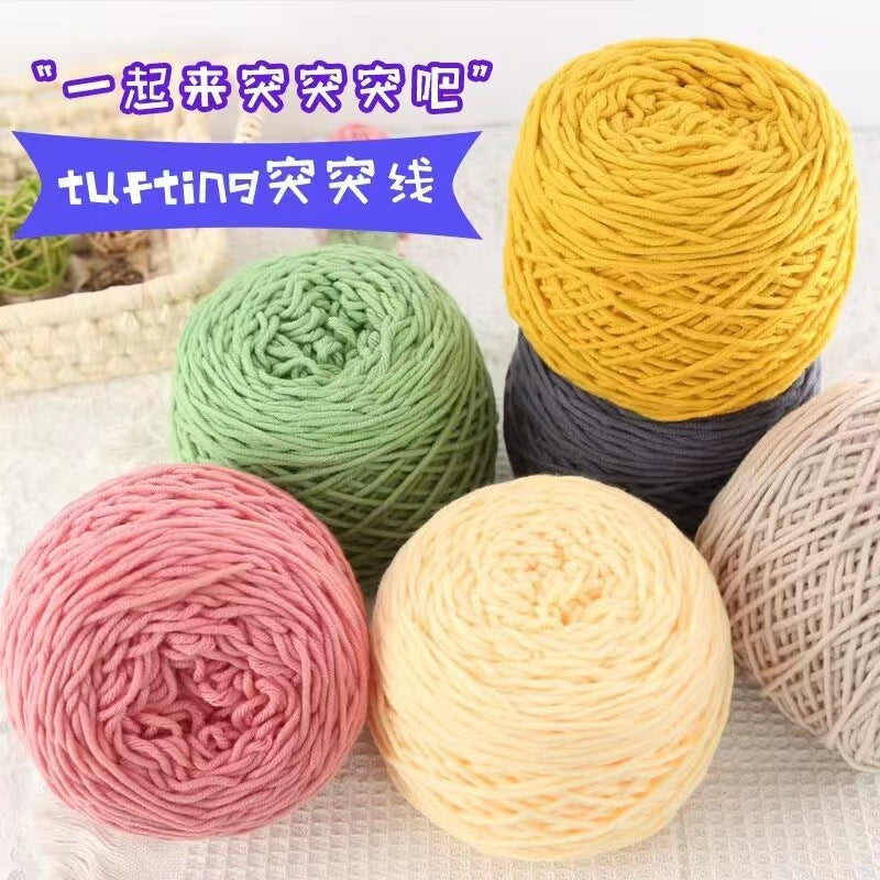8-Ply Cotton Blend Yarn for Tufting Guns and Embroidery, 4.2oz Skein