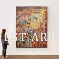 Abstract Art Wall Decor Painting for Living Room, Modern Luxury Aesthetic Framed Artwork