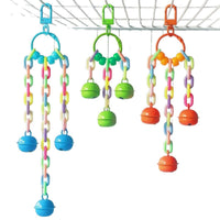 Acrylic Parrot Chew Toy with Bells for Bird Cages