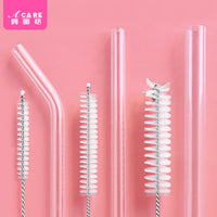 Portable Straw and Crevice Cleaning Brush Set for Makeup Brushes and Small Openings