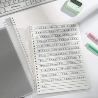 Refillable Loose-Leaf Notebook with Detachable Cover, A4/A5/B5 Thickened Grid/Lined/Blank Pages