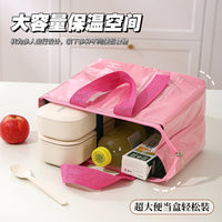 Large Capacity Insulated Lunch Bag for Students and Office Workers, Portable Picnic Cooler Tote with Thick Aluminum Foil Lining