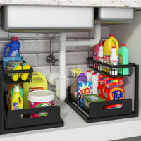 Pull-Out Under Sink Cabinet Organizer for Kitchen and Bathroom