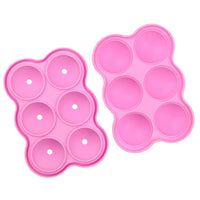 6-Hole Silicone Ice Ball Mold for Whiskey and Cocktails, Spherical Ice Cube Tray