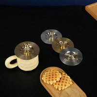 Stainless Steel Mug Lid with Decorative Crown or Animal Handle, Universal Dustproof Round Ceramic Cup Cover