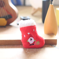 Cute Christmas Boot Plush Keychain Pendant