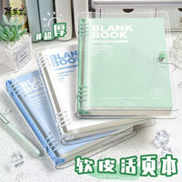 PVC Transparent Loose-Leaf Notebook, Large Capacity Detachable Journal for Students