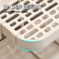 Kitchen Bathroom Faucet Storage Rack Wall-Mounted Organizer Shelf No-Drill
