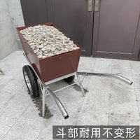 Heavy-Duty Dual Wheel Wheelbarrow for Garden, Farm, and Construction