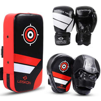 Kids & Adults Boxing Gloves and Focus Mitts Set for Muay Thai Kickboxing Training