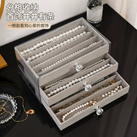 3-Layer Drawer Jewelry Organizer for Necklaces, Bracelets, Earrings, and Rings
