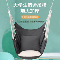 Indoor Outdoor Hammock Chair Swing with Cushion and Storage Bag, Anti-Tip Design for Dorms, Balconies, and Kids