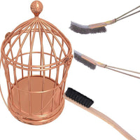 Bird Cage Cleaning Brush Set with Long Stainless Steel Handle for Pet Birds