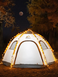 Wolf Totem Automatic Hexagonal Camping Tent, Waterproof UV Protection, Portable for Family Outdoor Activities