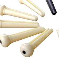 Acoustic Guitar Bridge Pins, ABS Plastic, Black/White, 60-Pack