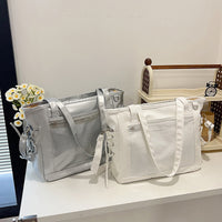 Cute Large Capacity Ita Bag Transparent Fashion Shoulder Tote Bag for Students