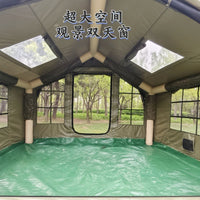 Inflatable Camping Tent 600D Oxford Cloth Sunscreen Rainproof Windproof for Outdoor Activities