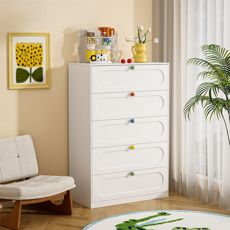 Modern Minimalist Steel 5-Drawer Chest with Multi-layer Storage for Bedroom Living Room