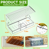 Window Bird Feeder with Strong Suction Cups, Transparent Outdoor Bird House for Small Birds