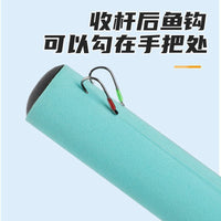 Ultralight Carbon Ice Fishing Rod with Reel, Short Portable Winter Raft Fishing Pole