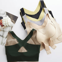 Wireless Push-Up Bra with Cross-Back Design for Support and Comfort