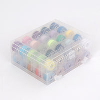 Colorful Pre-wound Bobbins with Thread Set, 50 Colors Sewing Machine Bobbins with Storage Case for Home Use