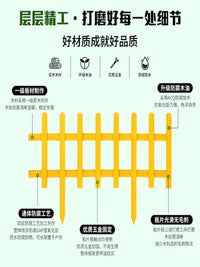 Outdoor Garden Wooden Fence Panel for Yard and Flower Beds, Decorative Edging Barrier