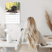 2025 Husky Puppy Wall Calendar A4 Size, 15 HD Pages