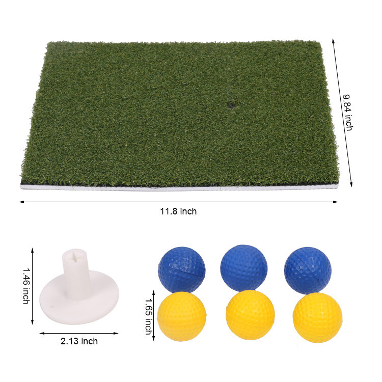Golf Hitting Mat Thickened Non-Slip Base Indoor Outdoor Mini Swing Practice Pad Gol Swing Trainer