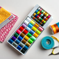 60-Piece Polyester Sewing Thread Kit with Bobbins for Home Sewing Machines