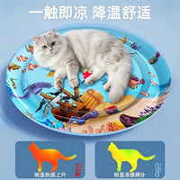 Pet Cooling Mat for Cats and Small Dogs, Inflatable Water-Filled Ice Pad for Summer